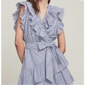 VERONICA BEARD Mahita Ruffle Wrap Dress Sz 0